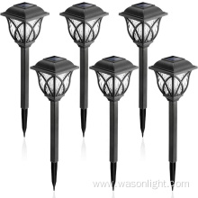 Wason 2/6 Pack LED Waterproof Auto On/Off Solar Powered Crystal Pathway Stake Garden Light For Yard Patio Landscape And Walkway